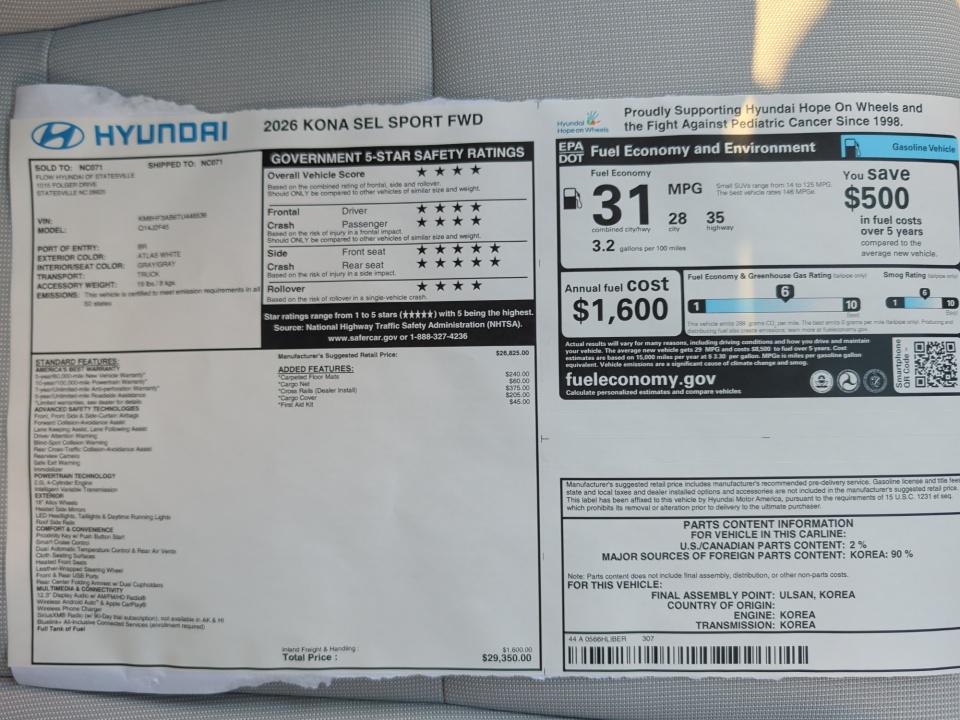 2026 Hyundai Kona SEL Sport - Photo 33
