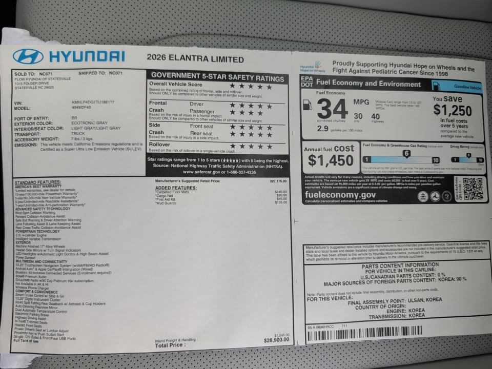 2026 Hyundai Elantra Limited - Photo 33