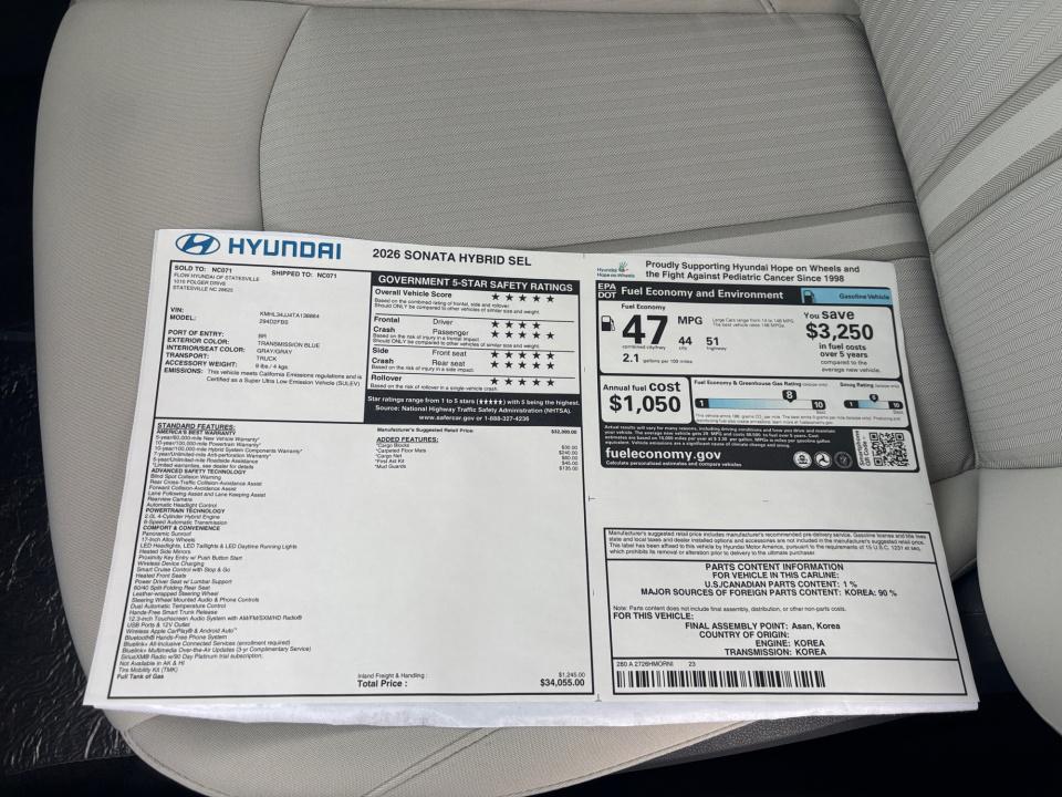 2026 Hyundai Sonata Hybrid SEL - Photo 33