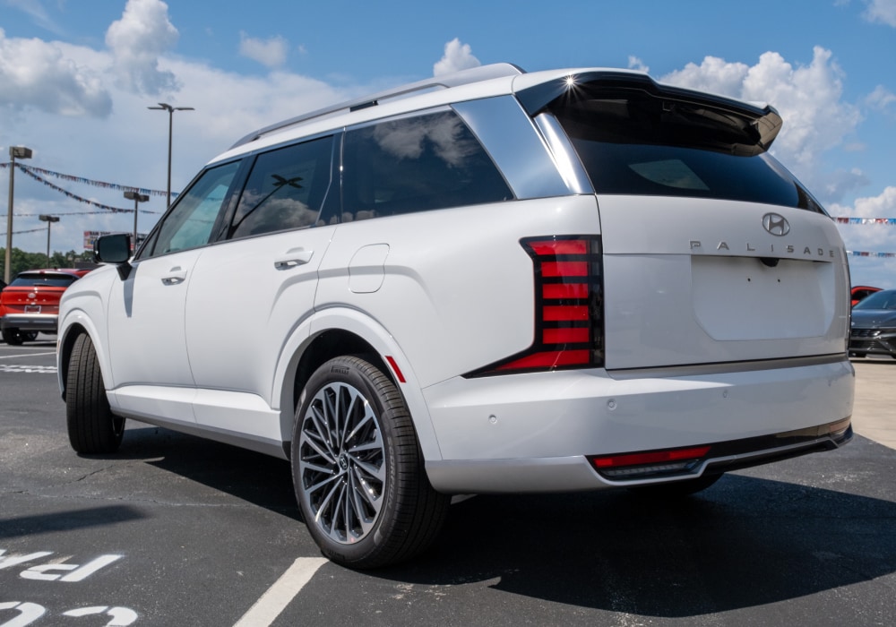 Rear exterior view of a 2026 Hyundai Palisade for sale in Statesville