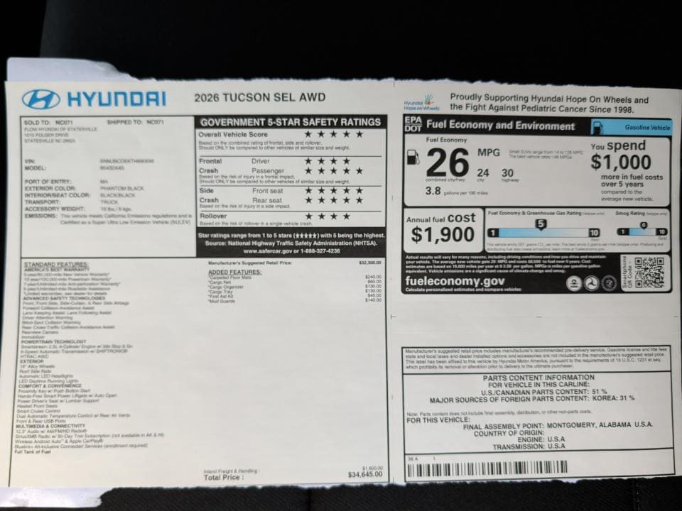 2026 Hyundai Tucson SEL - Photo 33