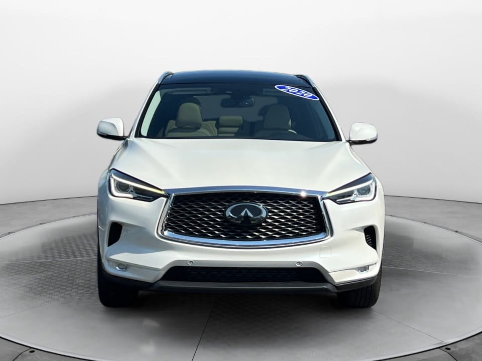 Used 2020 INFINITI QX50 Essential with VIN 3PCAJ5M3XLF100907 for sale in Fayetteville, NC