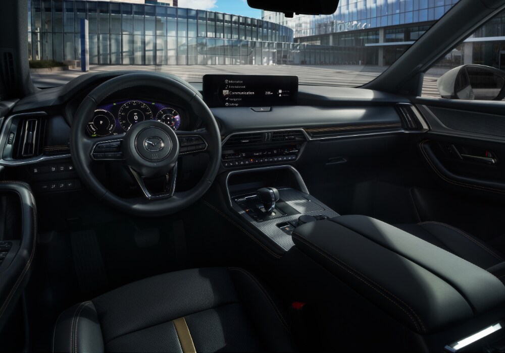 mazda-cx90-phev-interior.png Mazda CX-90 PHEV interior from the driver's side perspective