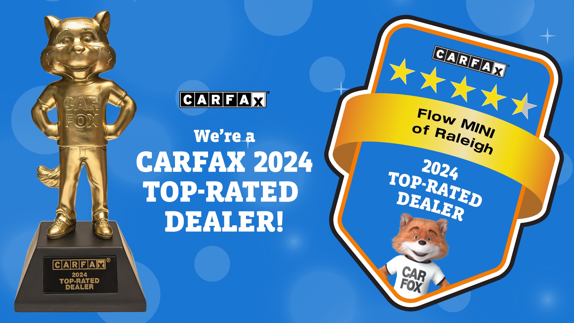 Carfax top rated dealer award given to Flow MINI of Raleigh