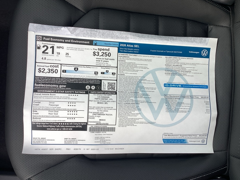 2026 Volkswagen Atlas SEL - Photo 33