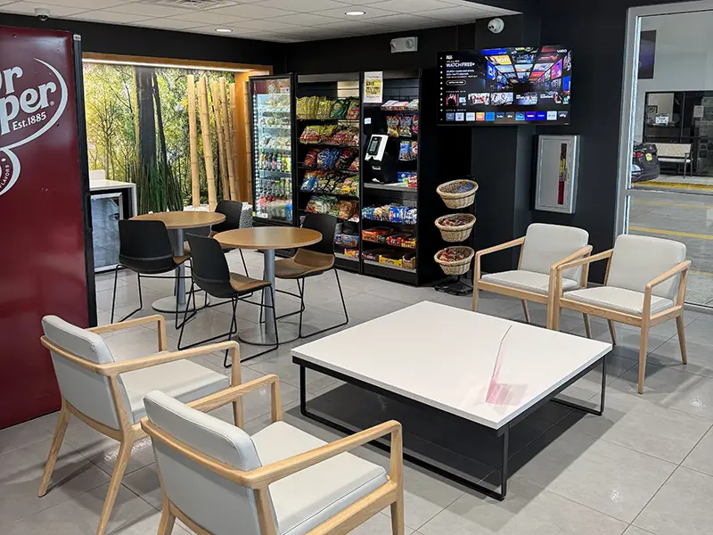 Mac Haik CDJR Flowood service waiting area