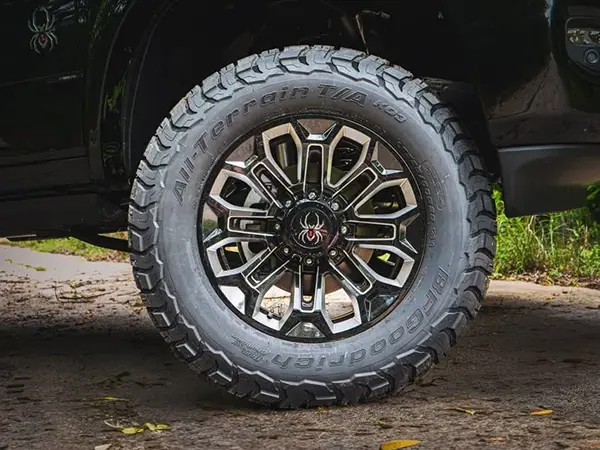 Lifted RAM 2500 Black Widow wheel