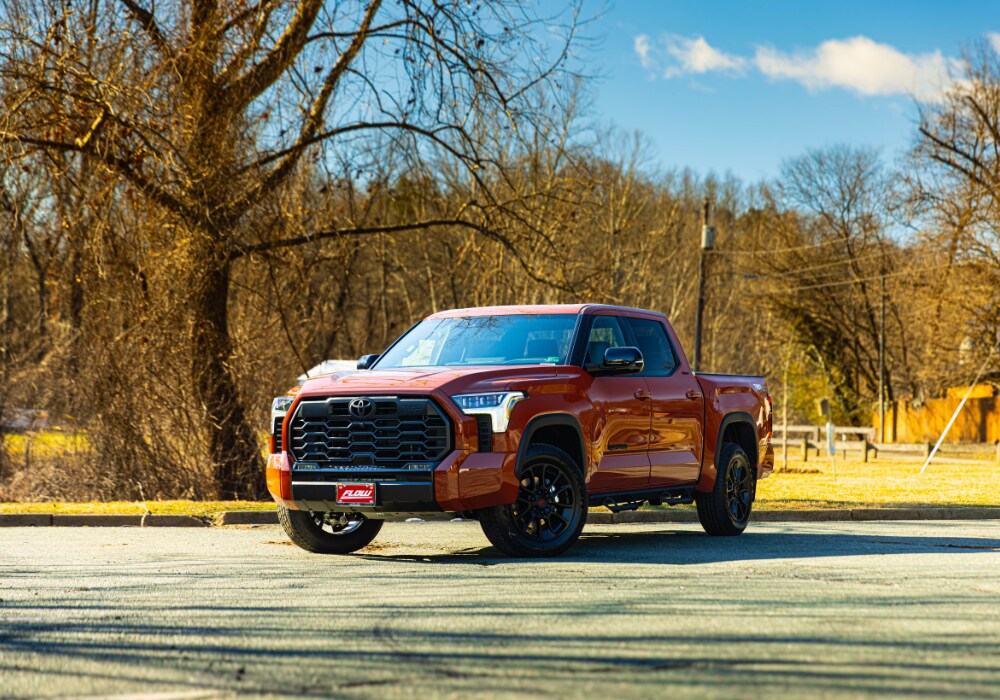 toyota-tundra-for-sale.png 2025 Toyota Tundra parked on a paved road