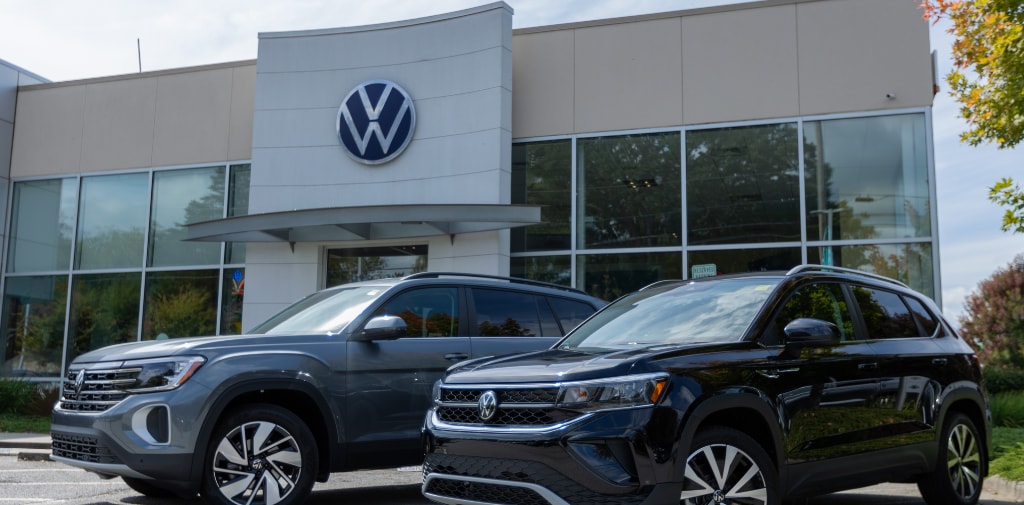 storefront of Volkswagen dealership in Asheville NC