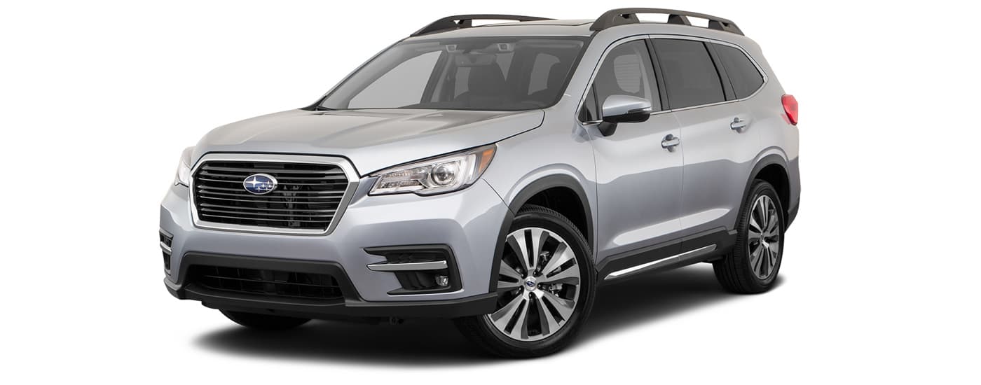 A silver 2022 Subaru Ascent Limited is angled left.