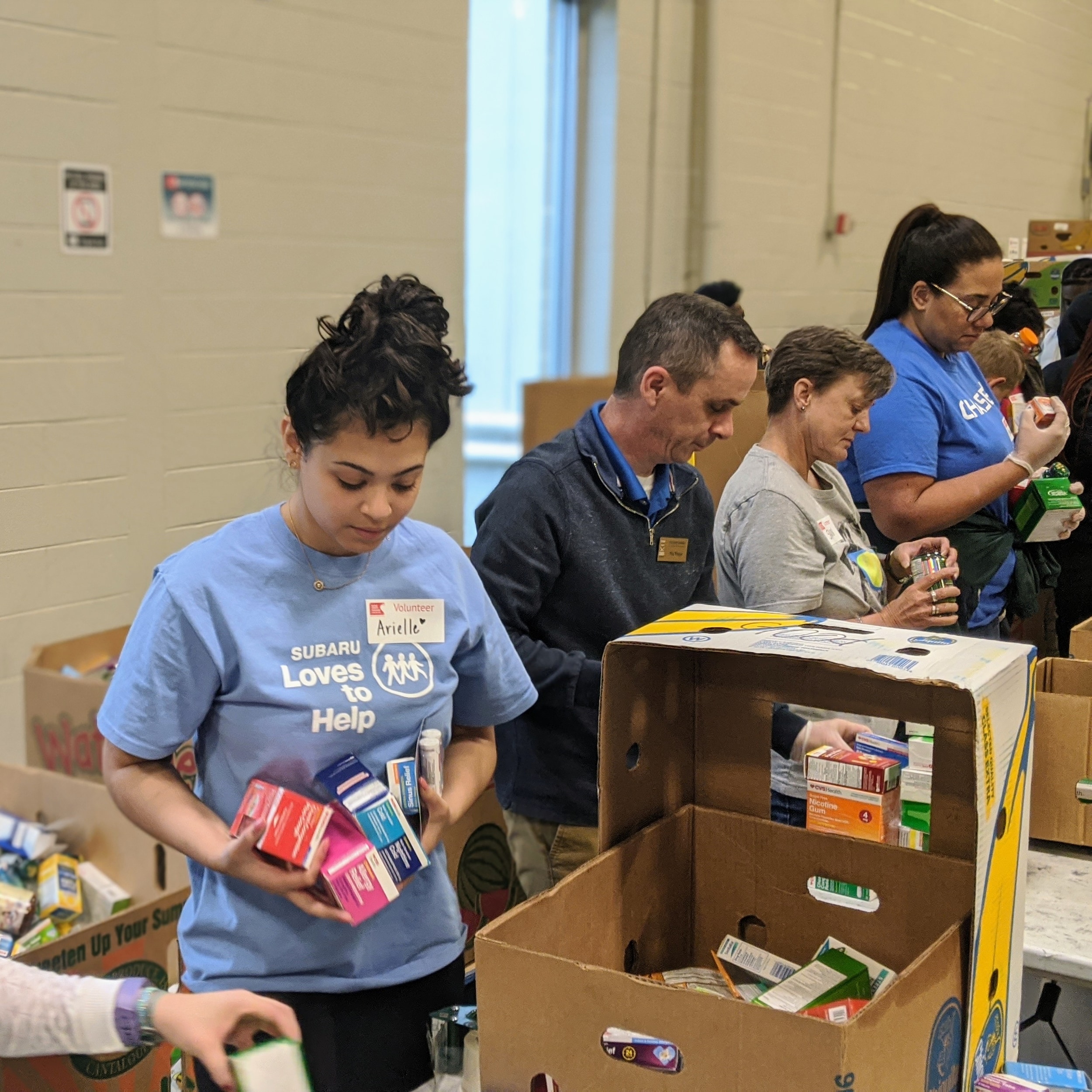 Williams Subaru sorting at Second Harvest
