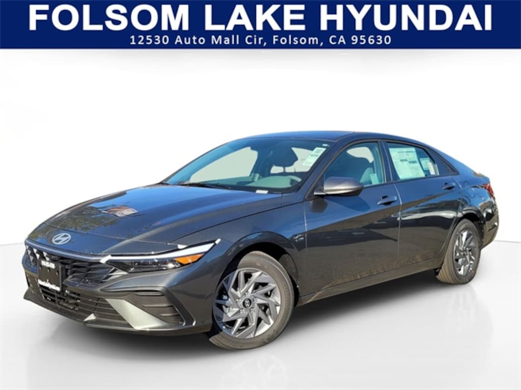 New 2026 Hyundai Elantra Hybrid Blue Sedan