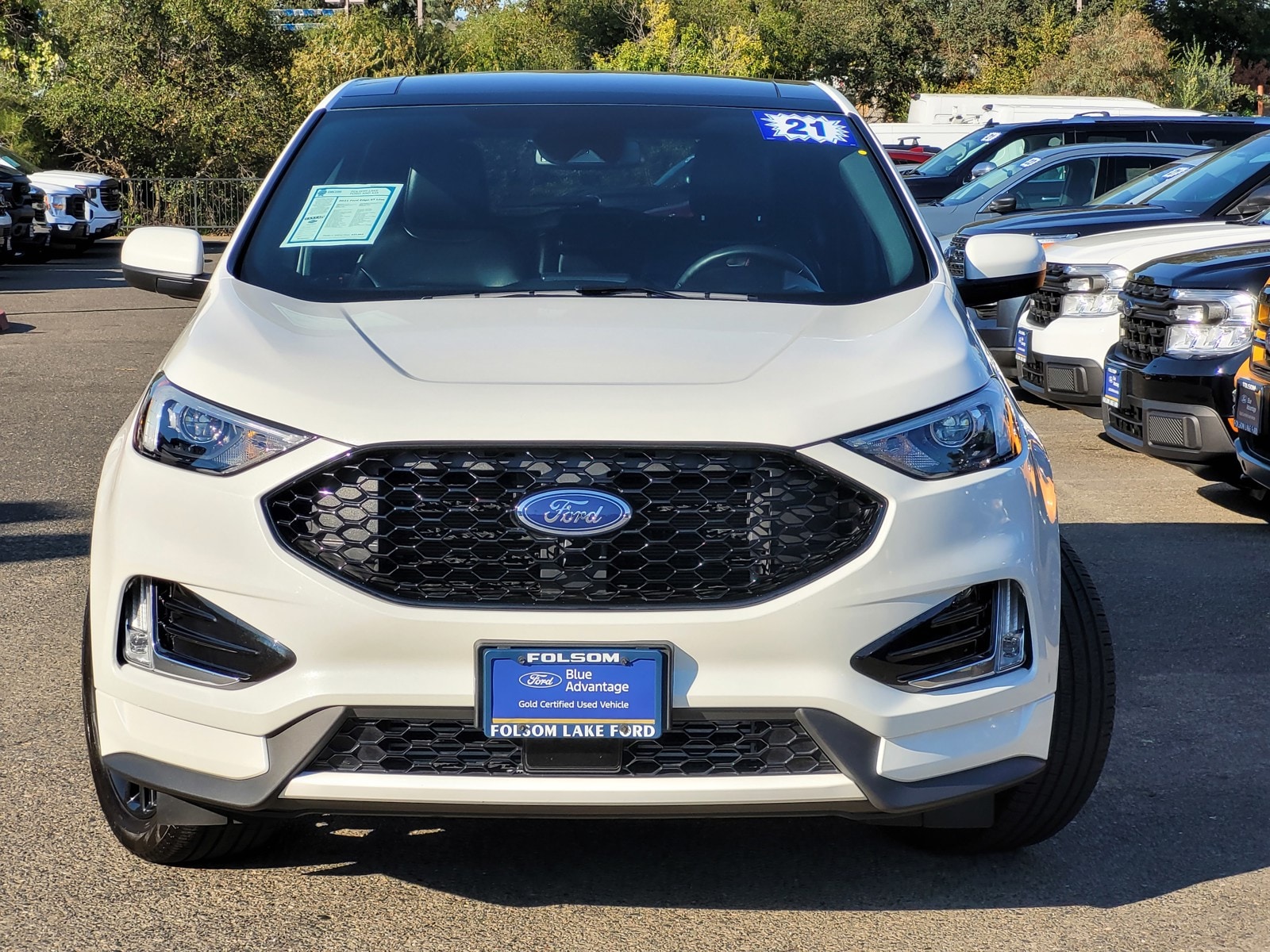 Certified 2021 Ford Edge ST Line with VIN 2FMPK3J91MBA64992 for sale in Folsom, CA