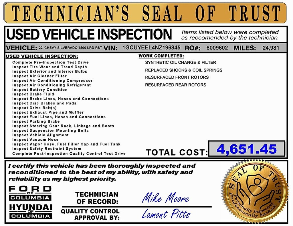 Used 2022 Chevrolet Silverado 1500 LTD 4WD Crew Cab Short Bed RST Truck Crew Cab