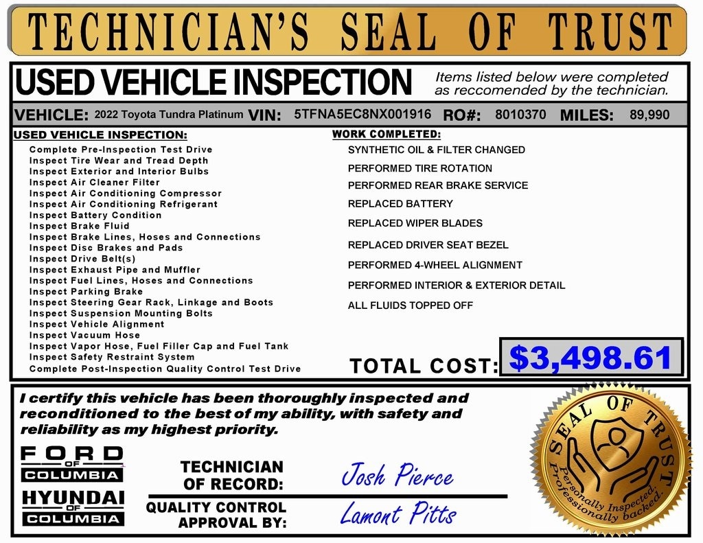 Used 2022 Toyota Tundra Platinum Truck