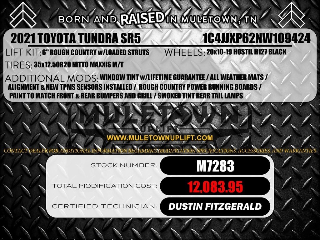 Used 2021 Toyota Tundra SR5 with VIN 5TFDY5F14MX020031 for sale in Columbia, TN