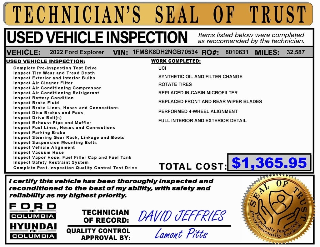 Used 2022 Ford Explorer XLT SUV