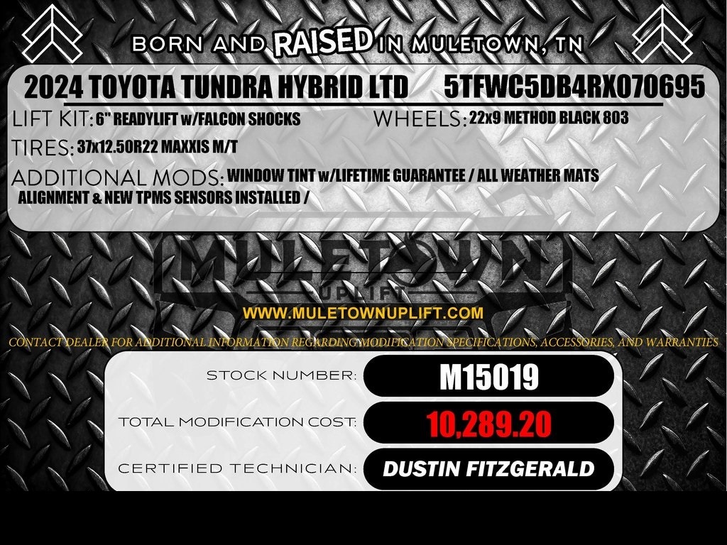 Used 2024 Toyota Tundra Limited with VIN 5TFWC5DB4RX070695 for sale in Columbia, TN