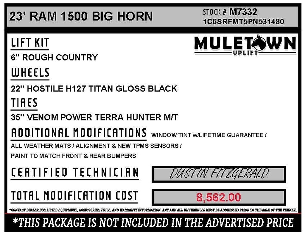Used 2023 Ram 1500 Big Horn Crew Cab 4x4 64 Box Truck Crew Cab
