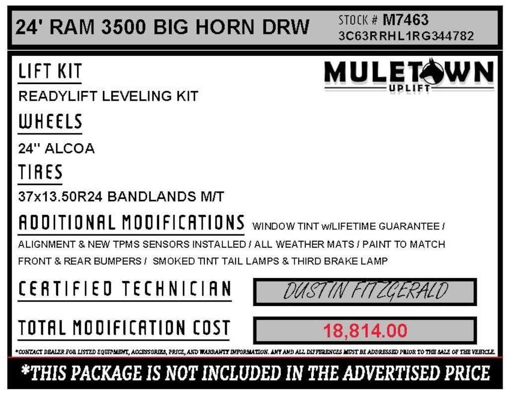 Certified 2024 Ram 3500 Big Horn Crew Cab 4x4 8 Box Truck Crew Cab