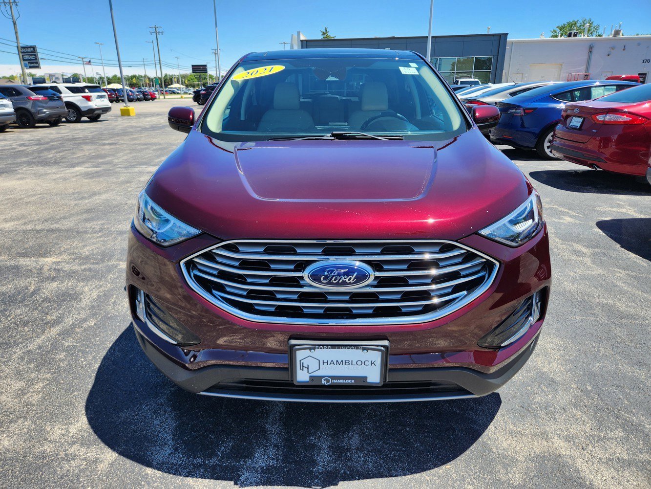 Used 2021 Ford Edge SEL with VIN 2FMPK4J94MBA01083 for sale in Burlington, VT