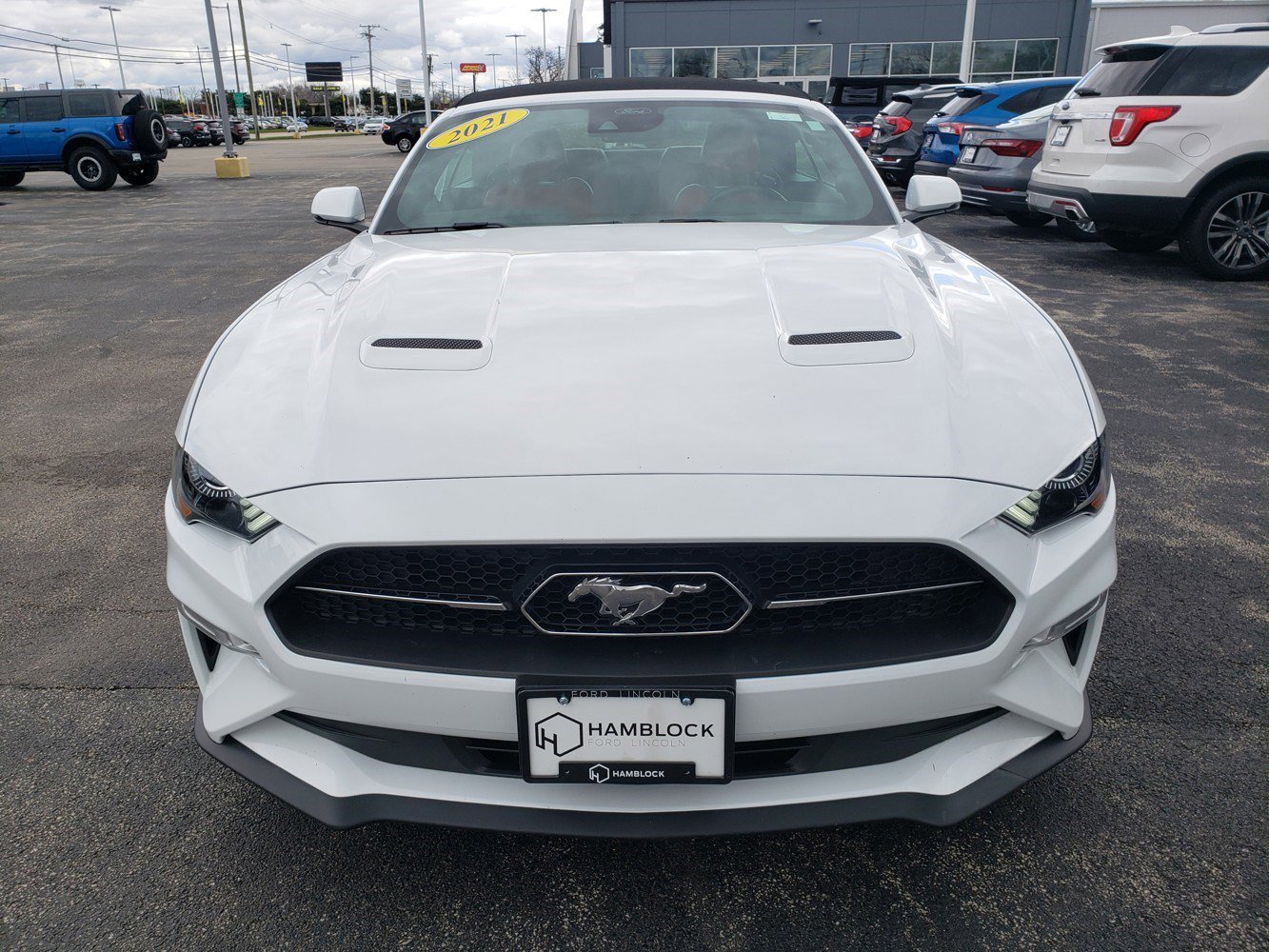 Used 2021 Ford Mustang EcoBoost Premium with VIN 1FATP8UH3M5136225 for sale in Burlington, VT