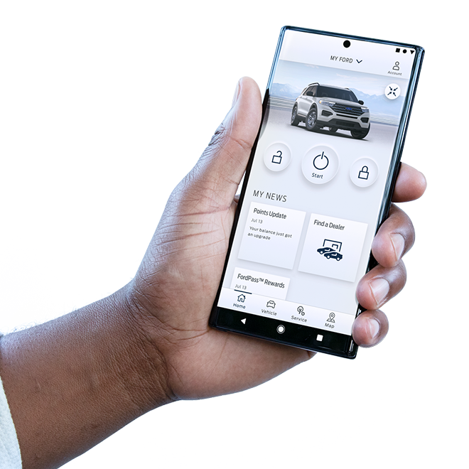 FordPass app homescreen on a phone