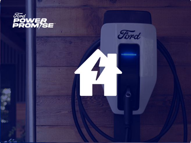 A home charger with home charging icon overlaid