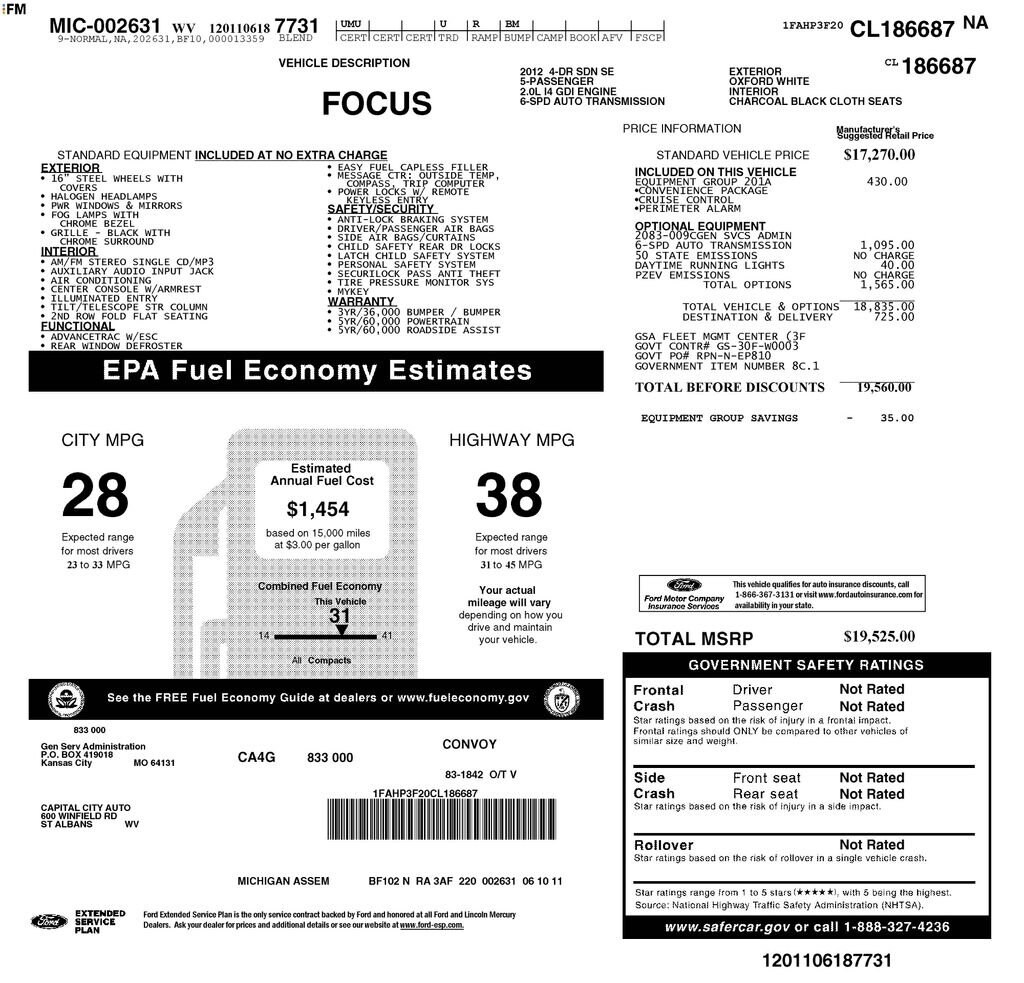 Used 2012 Ford Focus SE Sedan