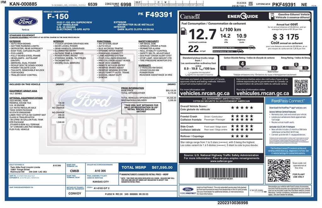 Used 2023 Ford F-150 Truck SuperCrew Cab