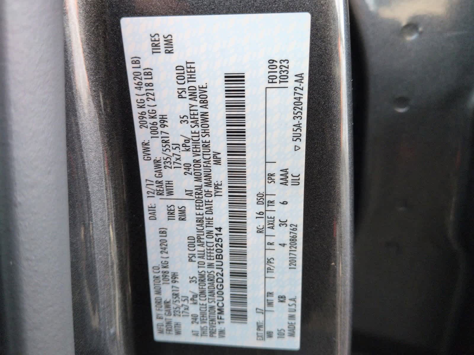 Thumbnail: 2018 Ford Escape - 36