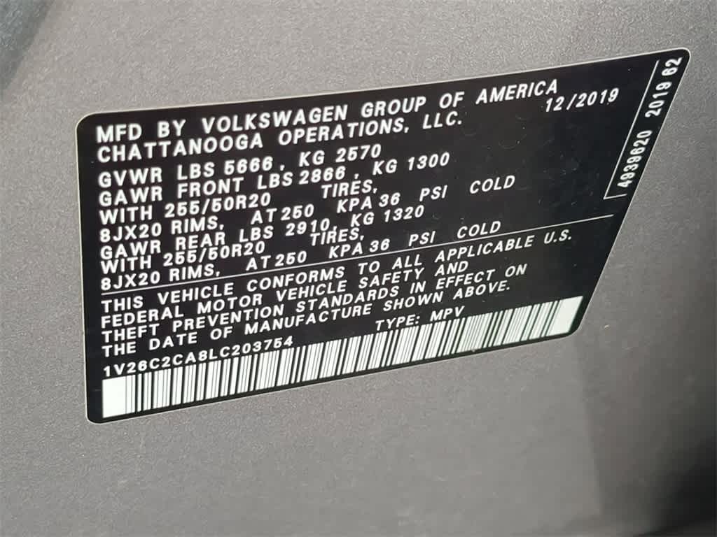 2020 Volkswagen Atlas SE 38
