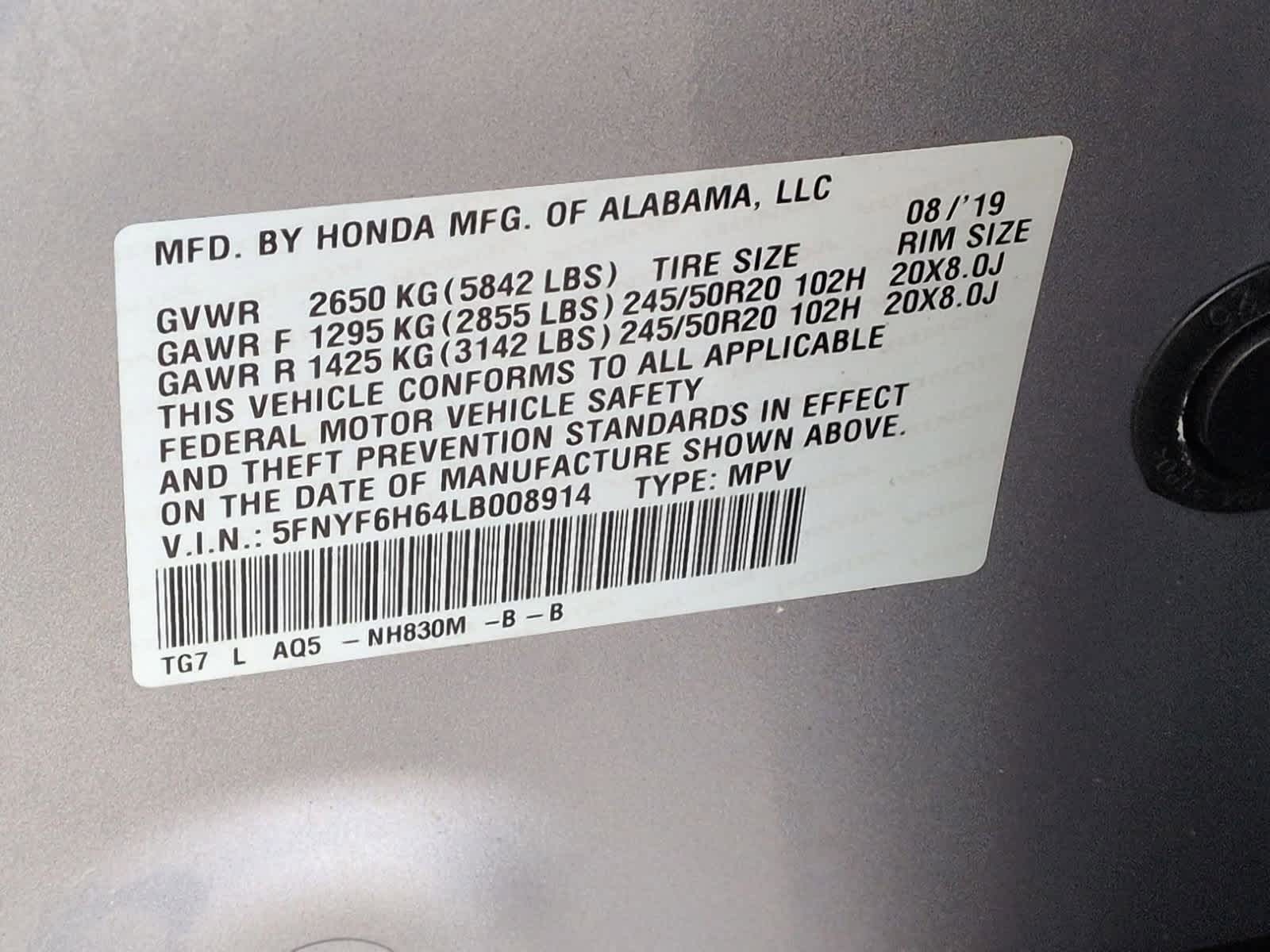 Thumbnail: 2020 Honda Pilot - 39