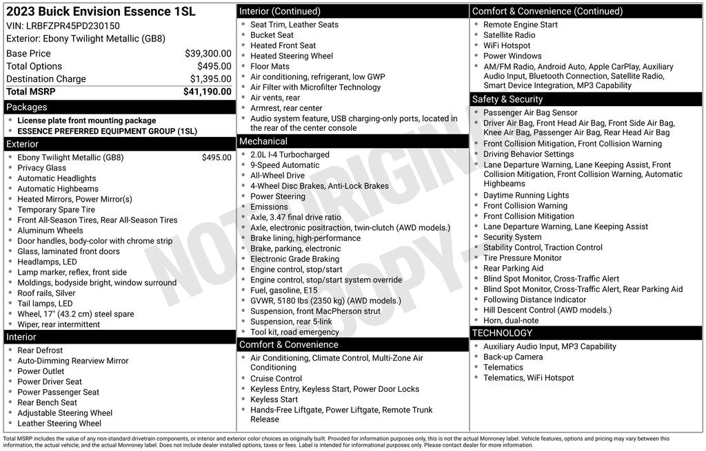 Used 2023 Buick Envision Essence SUV