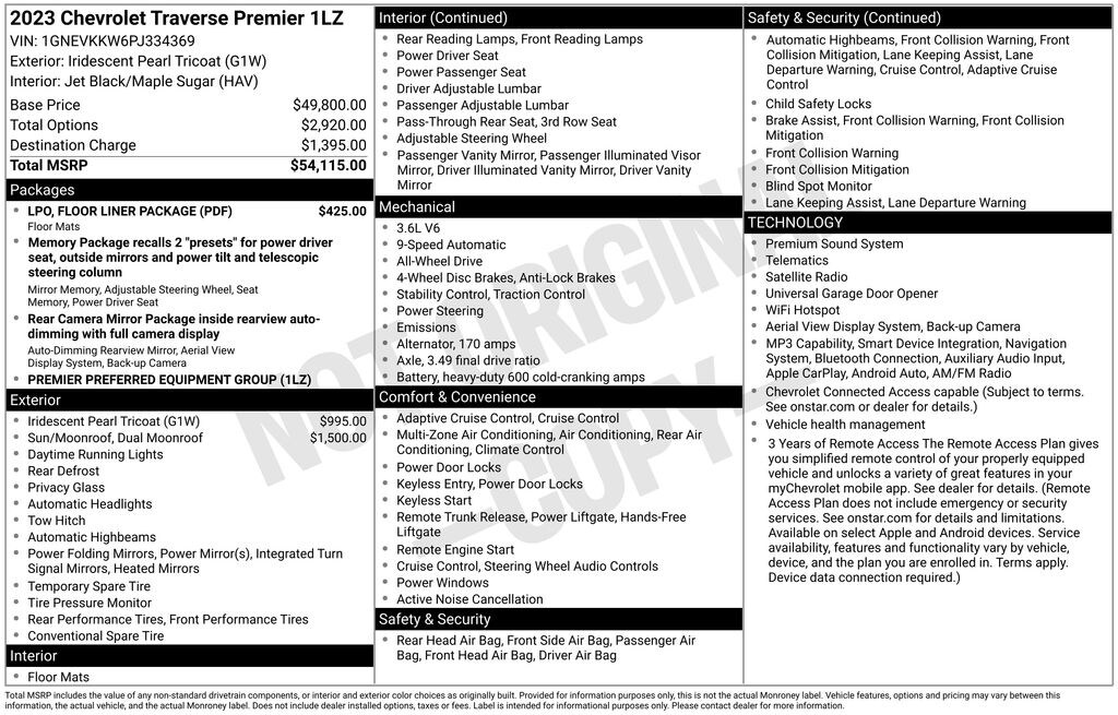 Used 2023 Chevrolet Traverse Premier SUV