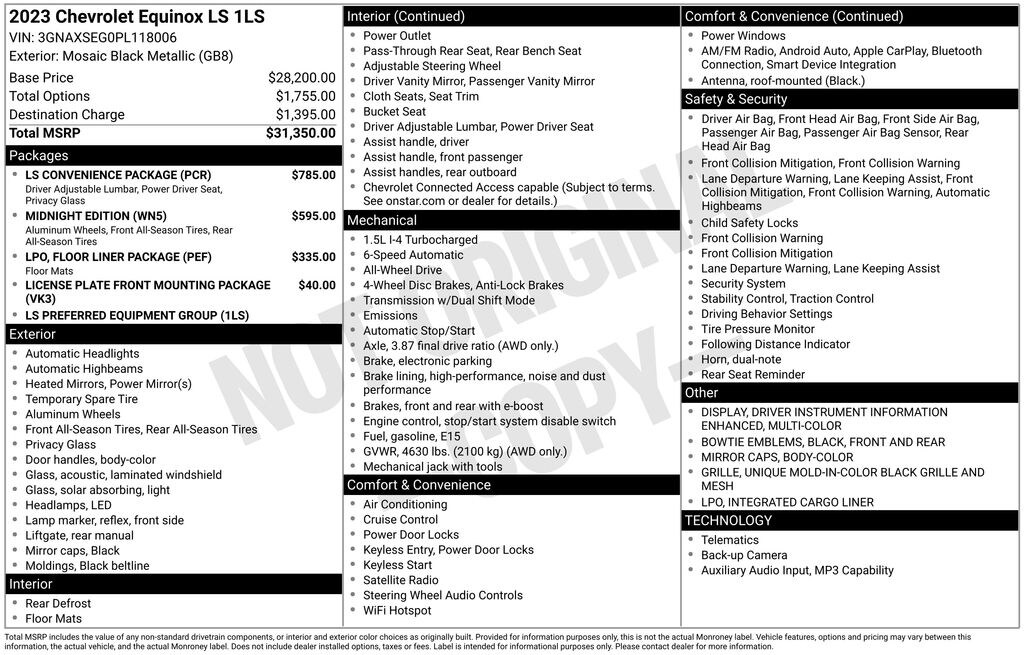 Used 2023 Chevrolet Equinox LS w/1LS SUV