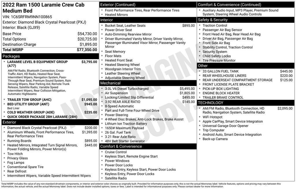 Used 2022 Ram 1500 Laramie Truck Crew Cab