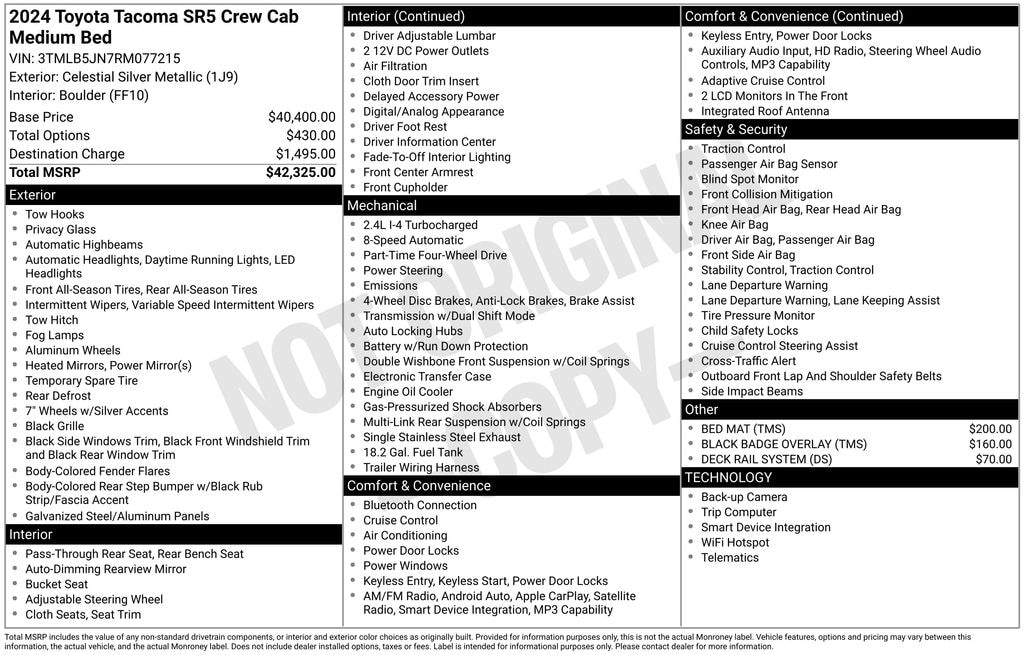 Used 2024 Toyota Tacoma Truck Double Cab