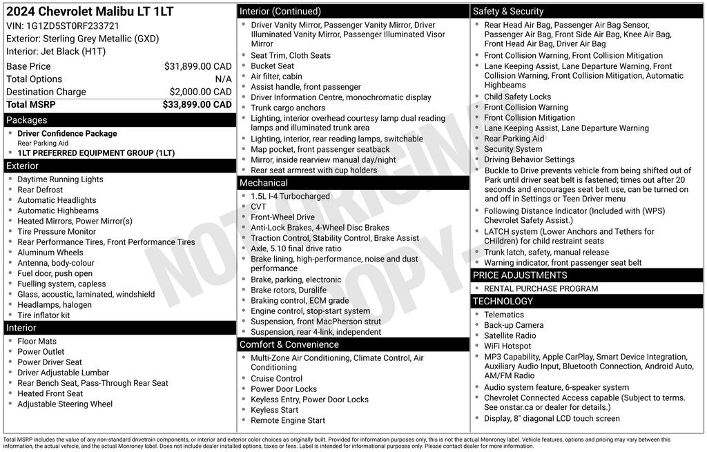 Used 2024 Chevrolet Malibu 1LT Sedan