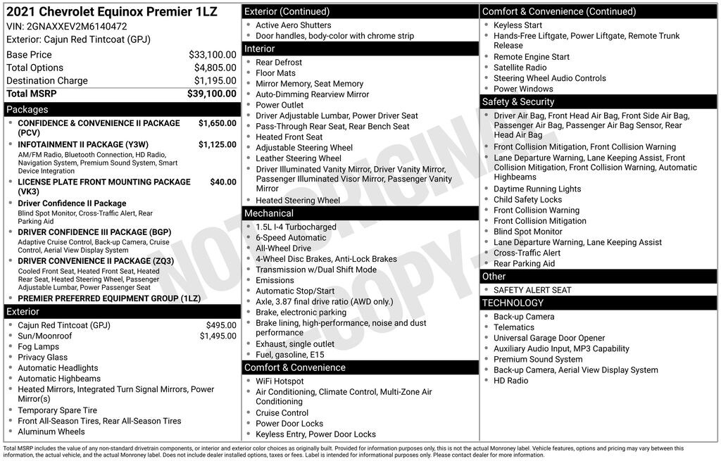 Used 2021 Chevrolet Equinox Premier SUV