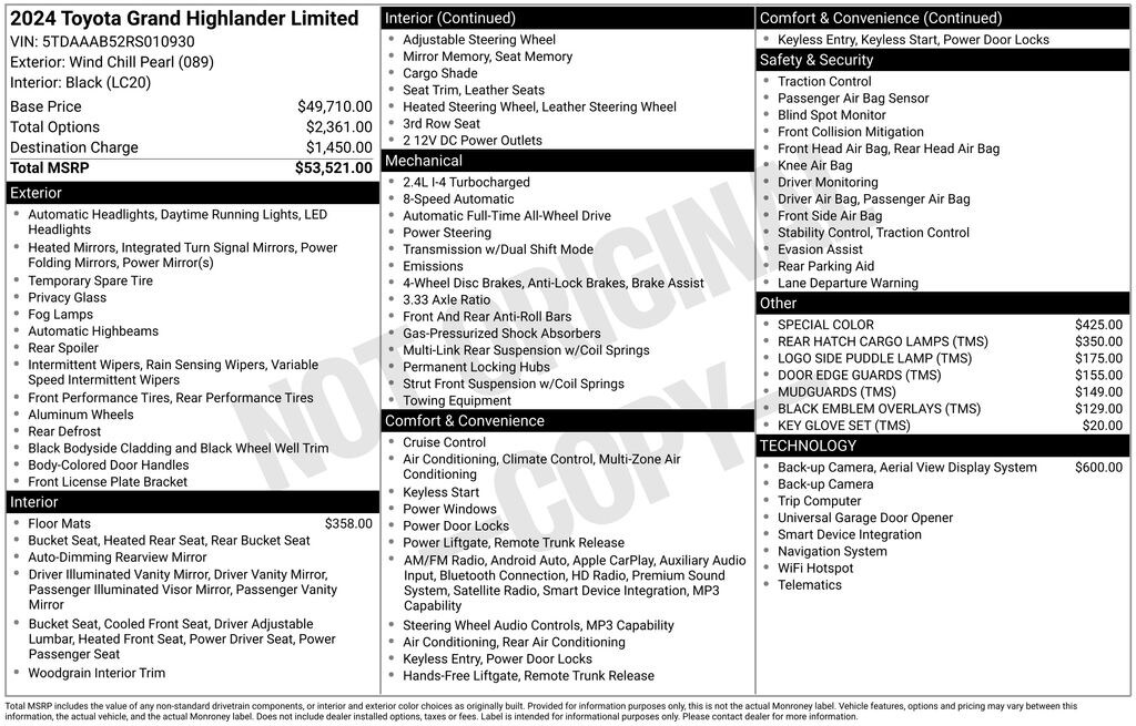 Used 2024 Toyota Grand Highlander Limited SUV