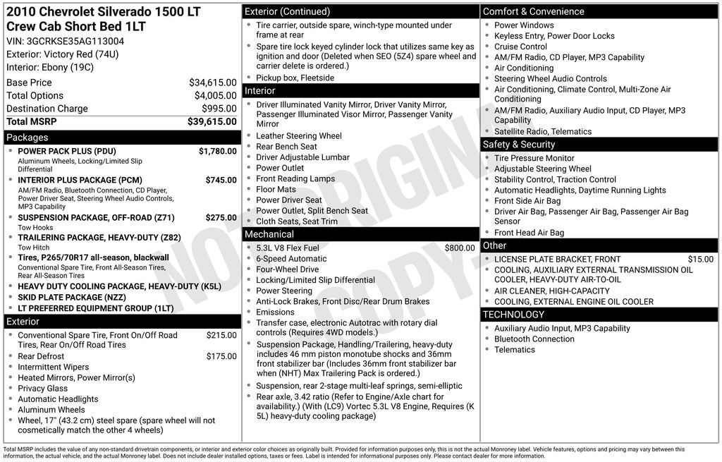 Used 2010 Chevrolet Silverado 1500 LT Truck Crew Cab