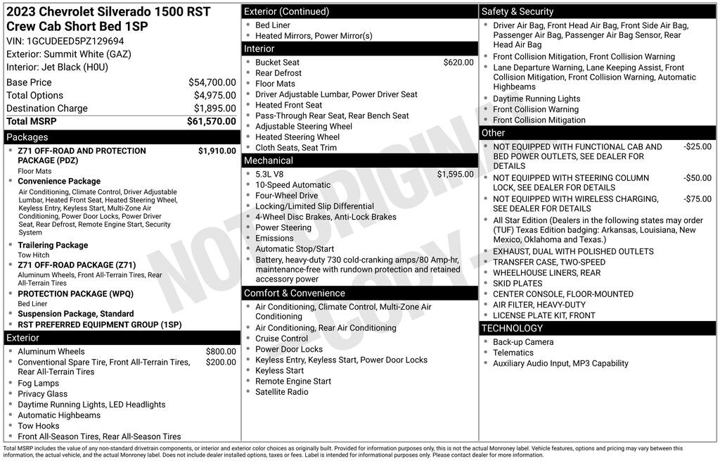 Used 2023 Chevrolet Silverado 1500 RST Truck Crew Cab