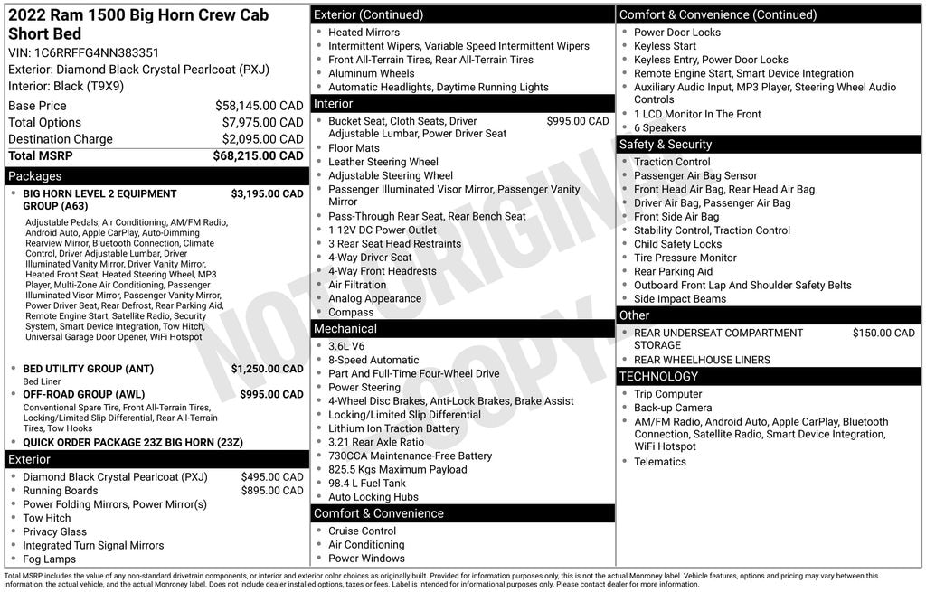 Used 2022 Ram 1500 Big Horn/Lone Star Truck Crew Cab