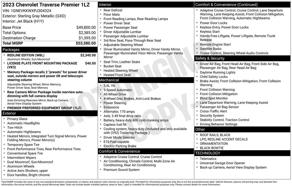 Used 2023 Chevrolet Traverse Premier SUV