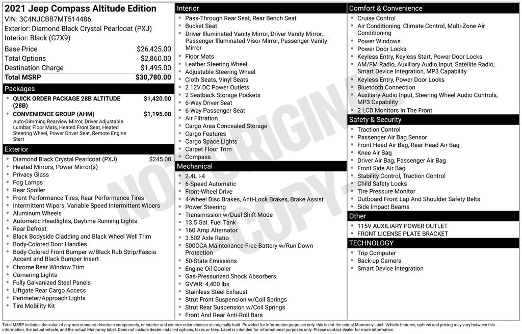 Used 2021 Jeep Compass Latitude SUV
