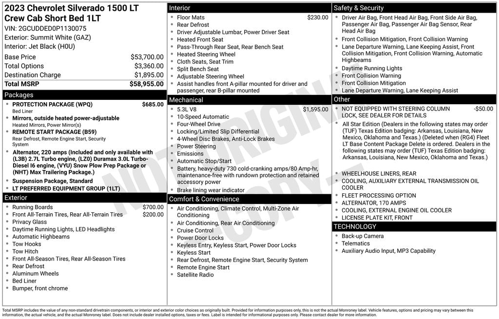 Used 2023 Chevrolet Silverado 1500 LT w/1LT Truck Crew Cab