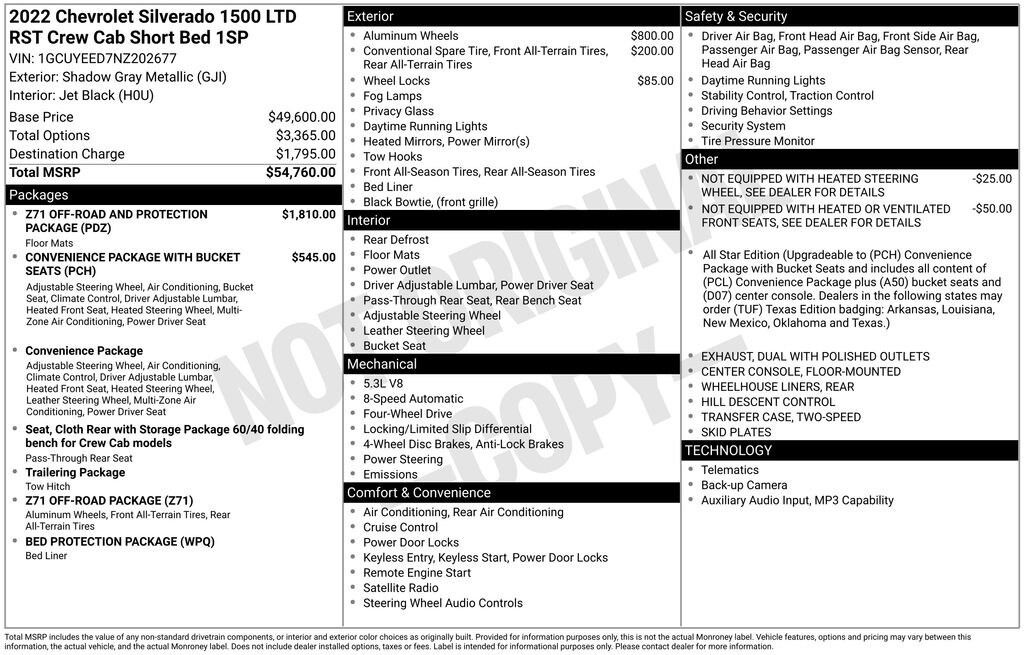 Used 2022 Chevrolet Silverado 1500 LTD RST Truck Crew Cab