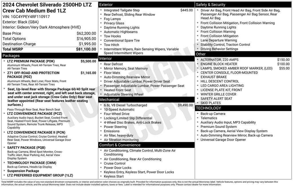 Used 2024 Chevrolet Silverado 2500 HD LTZ Truck Crew Cab