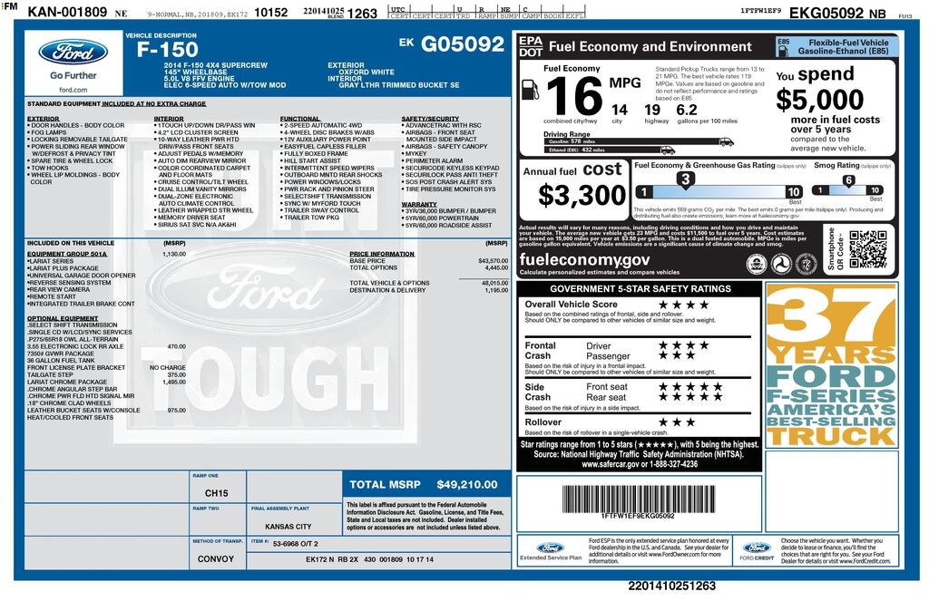 Used 2014 Ford F-150 Truck SuperCrew Cab